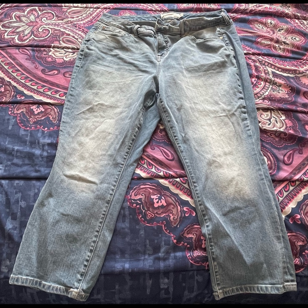 Torrid - Crop Mid-rise skinny jeans Vintage stretch light wash